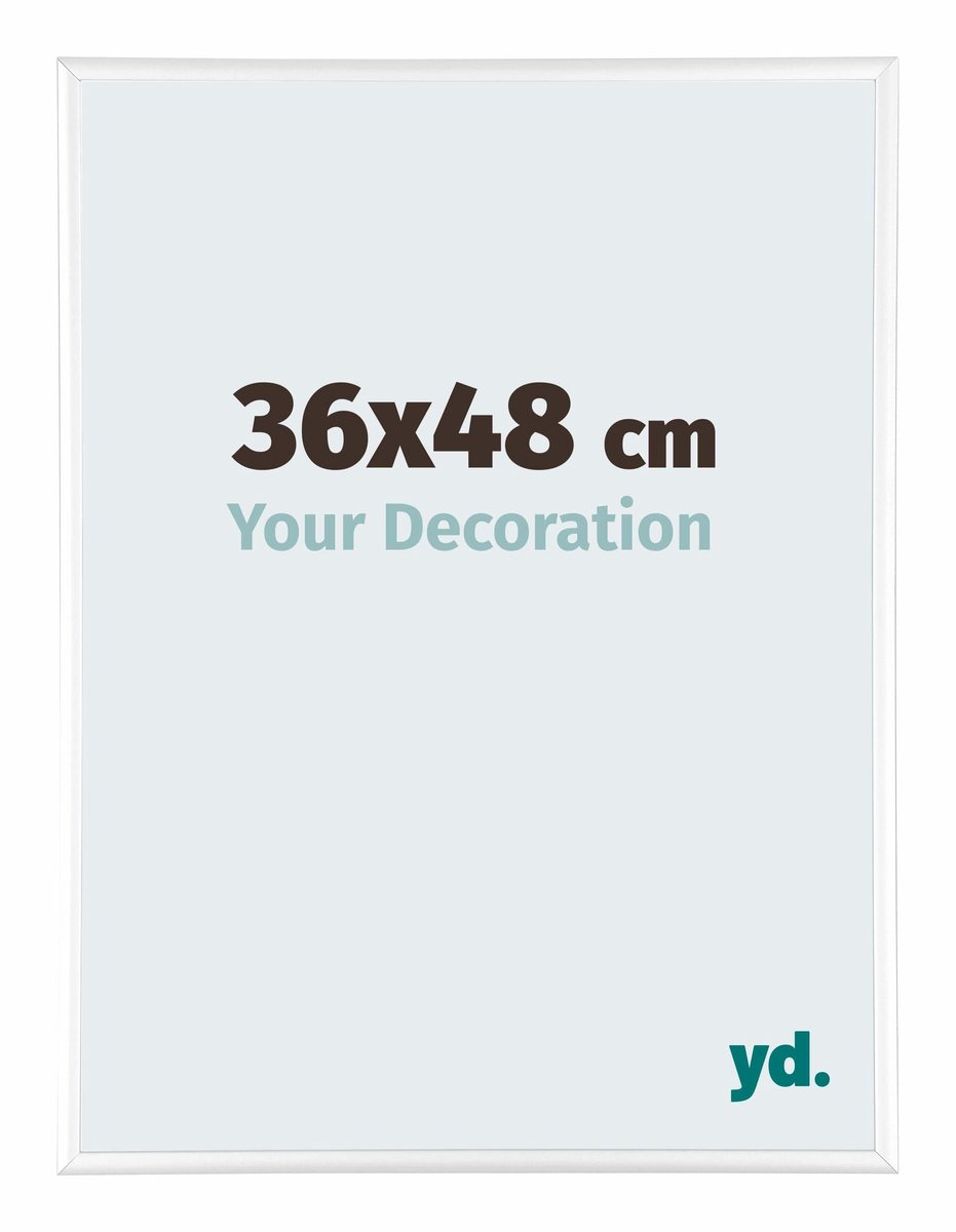 Puzzellijst 36x48 cm - Wit Hoogglans - Aluminium - Kent