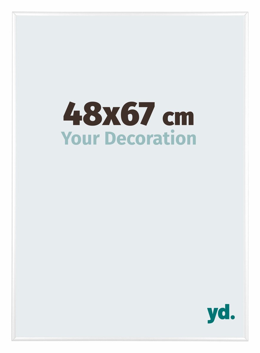 Puzzellijst 48x67 cm - Wit Hoogglans - Aluminium - Kent