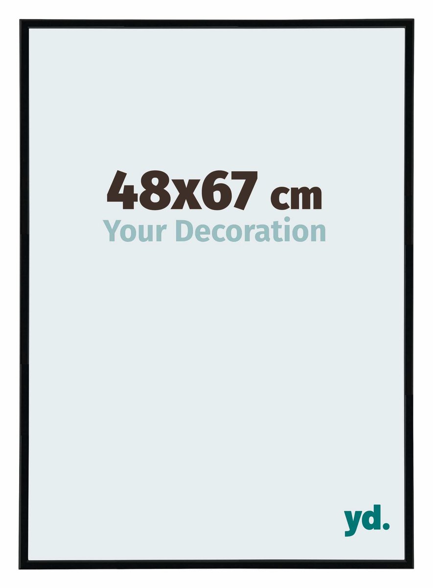 Puzzellijst 48x67 cm - Zwart Hoogglans - Kunststof - Annecy