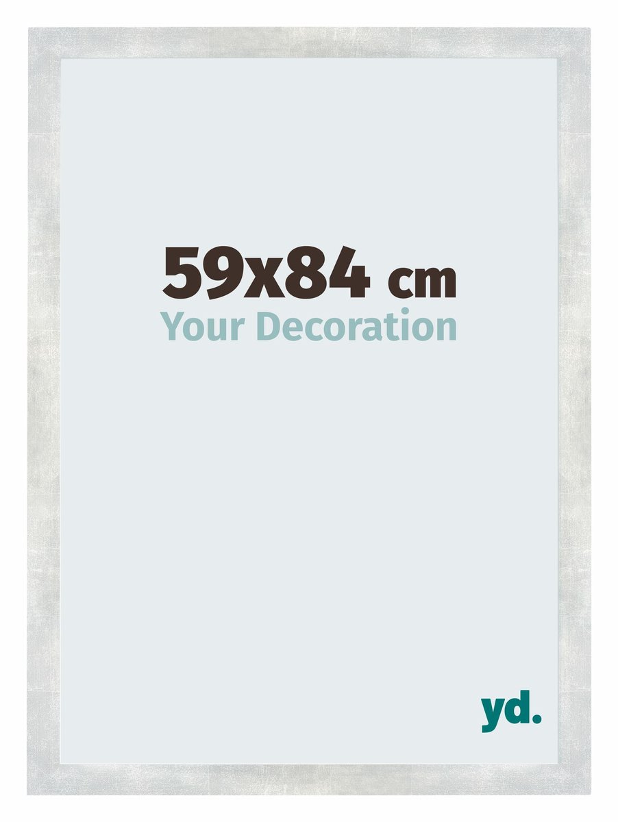 Puzzellijst 59x84 cm - Zilver Glanzend Vintage - MDF - Mura