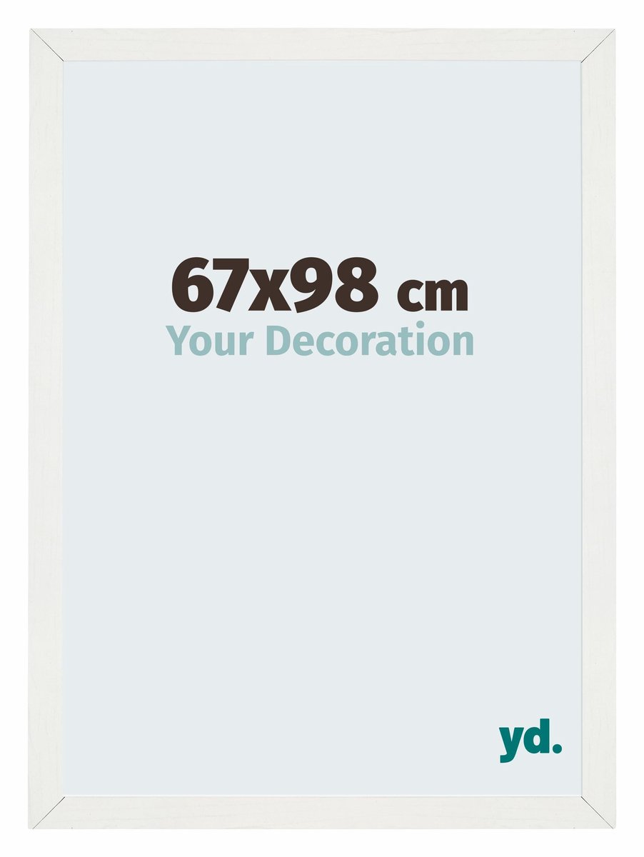 Puzzellijst 67x98 cm - Wit Geveegd - MDF - Mura