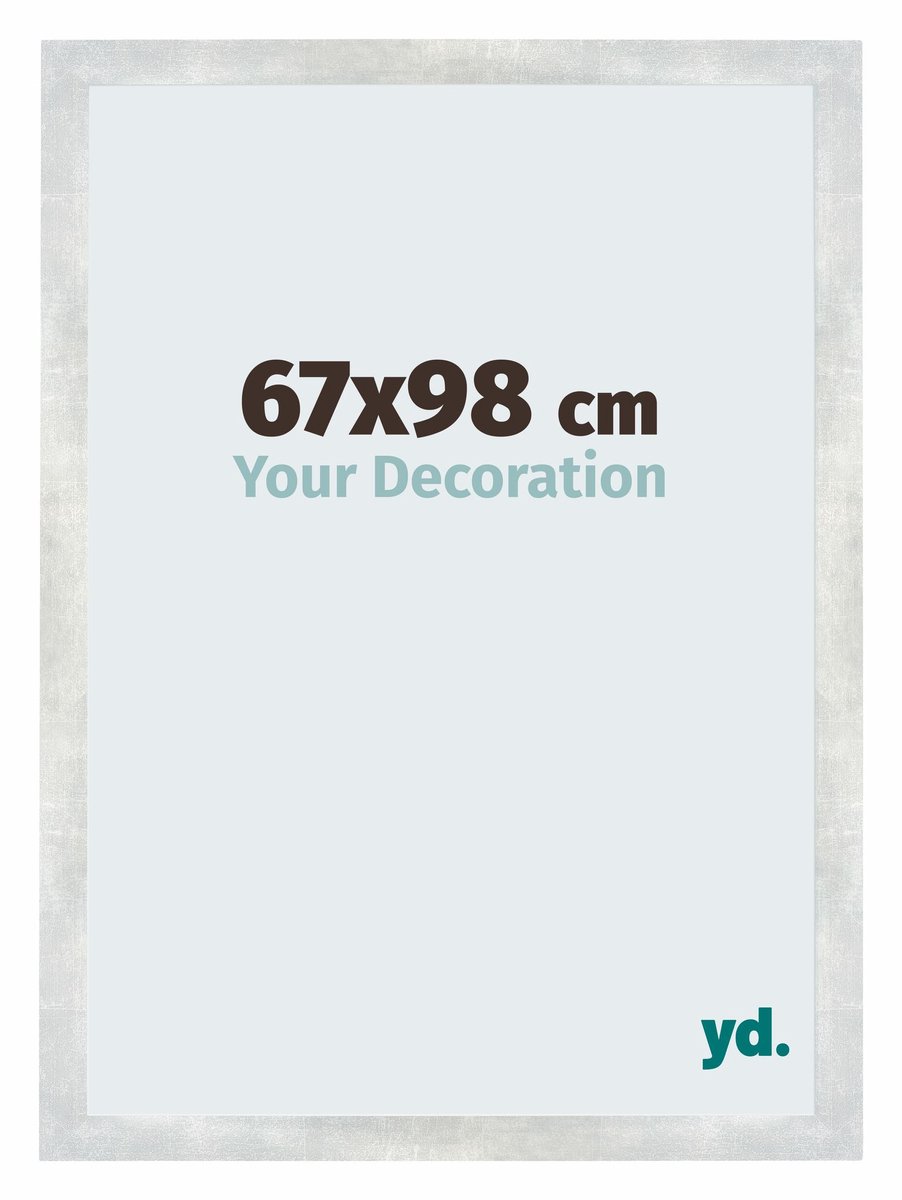 Puzzellijst 67x98 cm - Zilver Glanzend Vintage - MDF - Mura