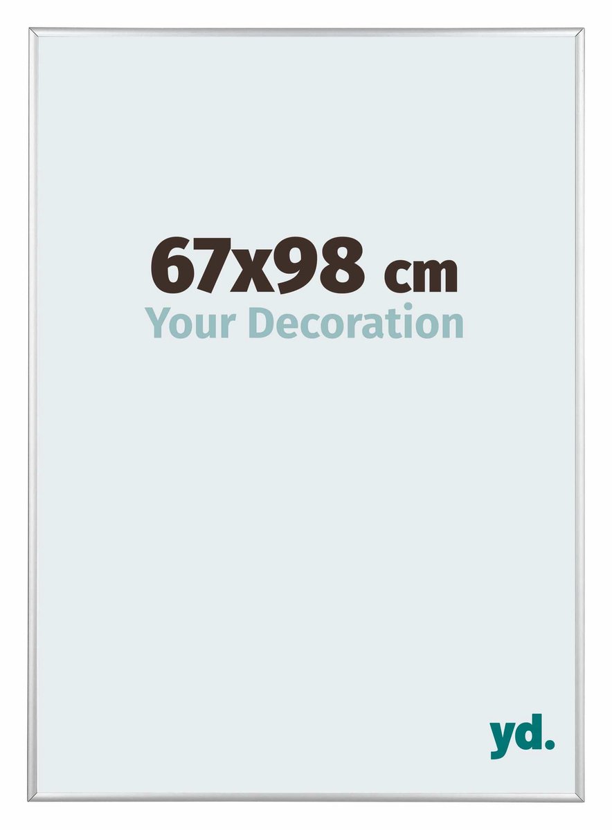 Puzzellijst 67x98 cm - Zilver Hoogglans - Aluminium - Kent