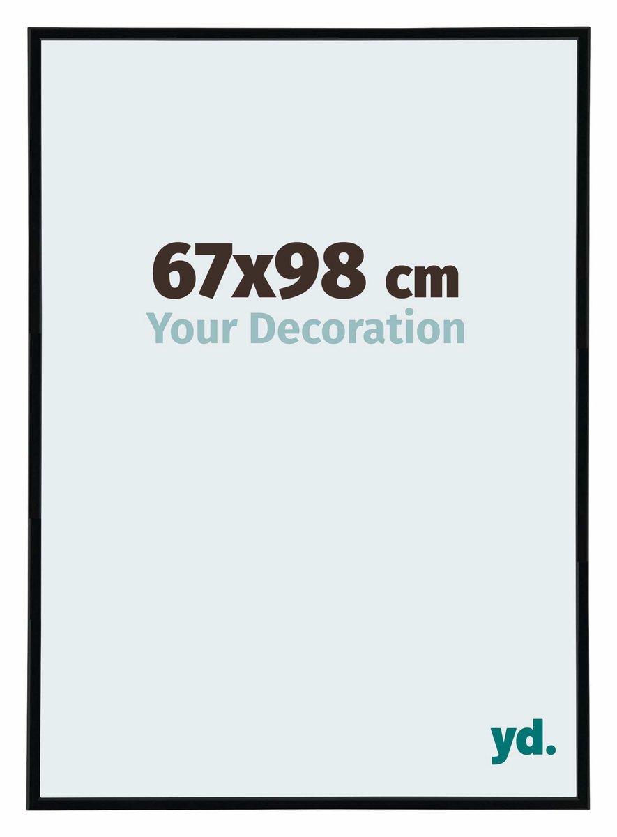 Puzzellijst 67x98 cm - Zwart Mat - Kunststof - Annecy