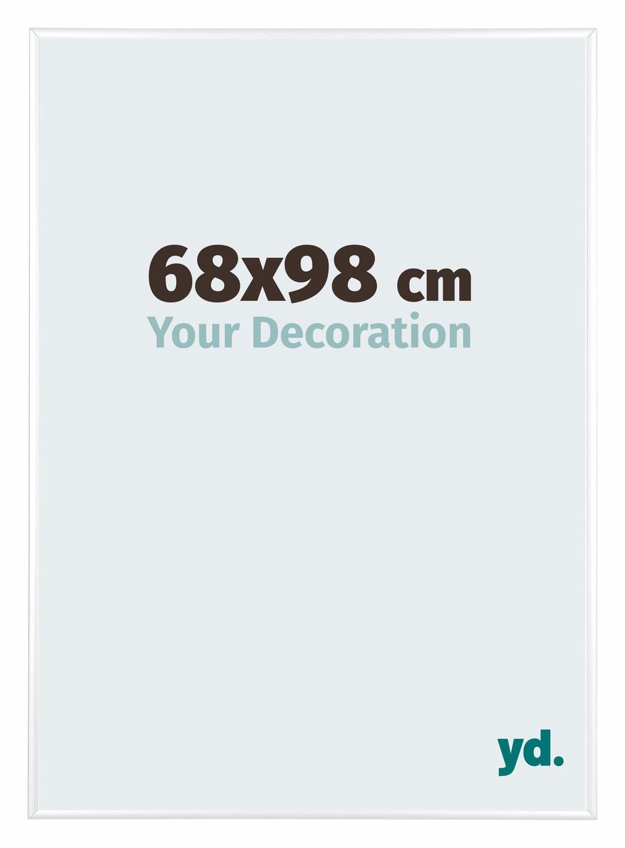 Puzzellijst 68x98 cm - Wit Hoogglans - Aluminium - Kent