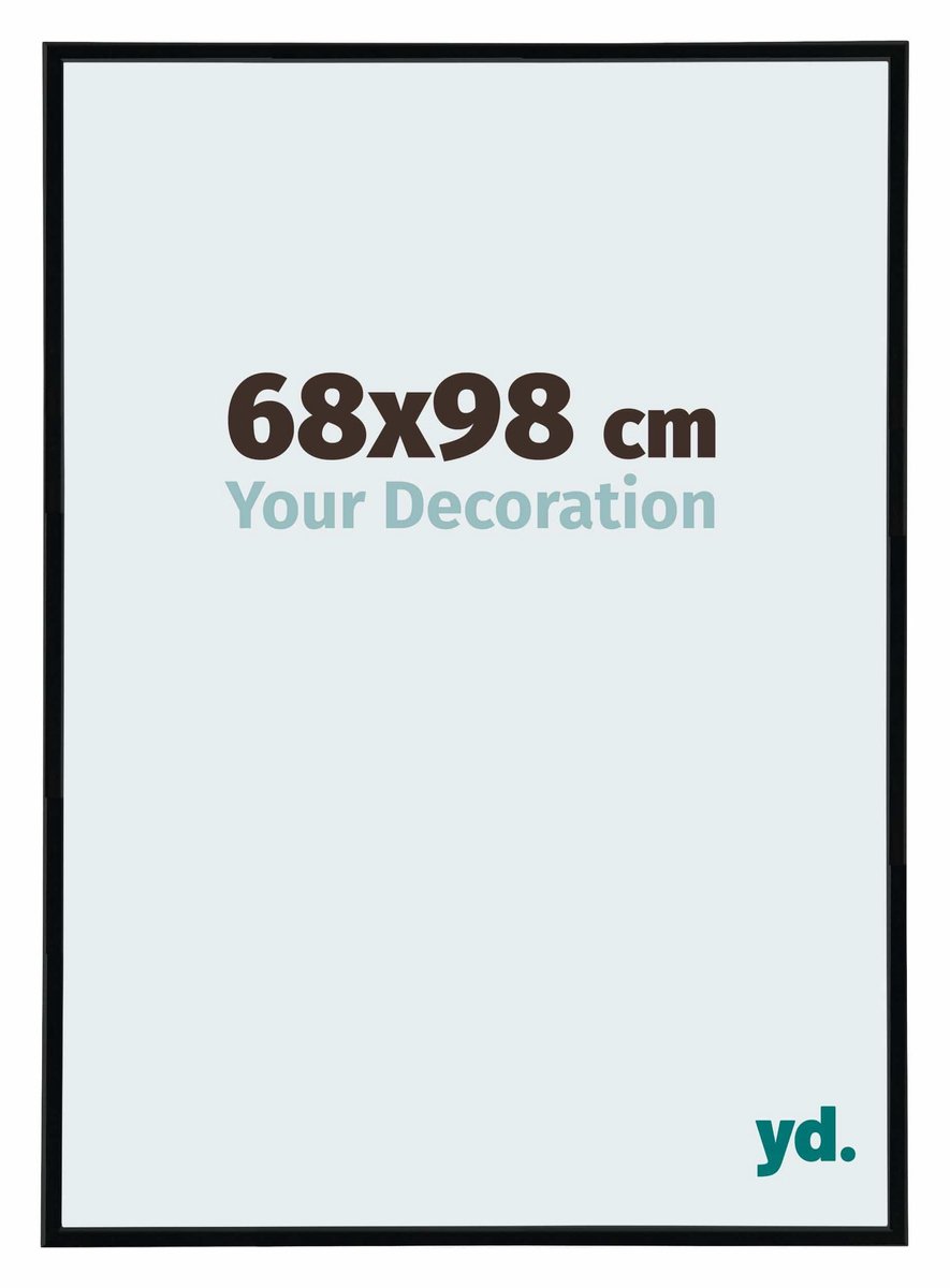 Puzzellijst 68x98 cm - Zwart Hoogglans - Kunststof - Annecy