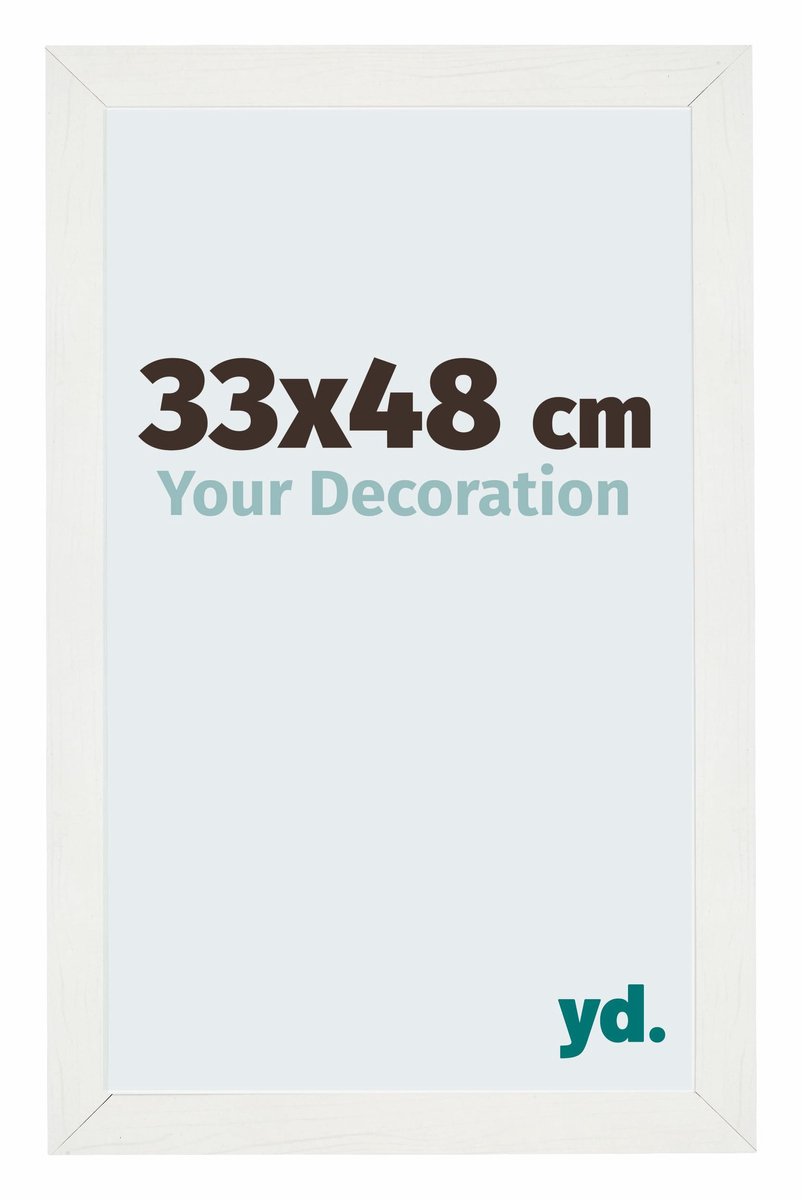 Your Decoration - Puzzellijst 33x48 cm - Wit Geveegd - Puzzellijst 500-1000 stukjes - MDF Fotolijst - Mura