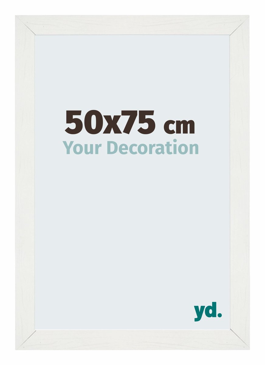 Your Decoration - Puzzellijst 50x75 cm - Wit Geveegd - Puzzellijst 500-1000 stukjes - MDF Fotolijst - Mura