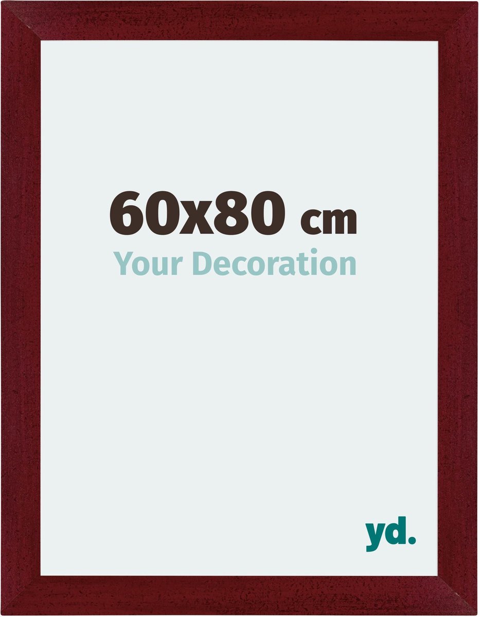 Your Decoration - Puzzellijst 60x80 cm - Wijnrood Geveegd - Puzzellijst 1500-2000 stukjes - MDF Fotolijst - Mura
