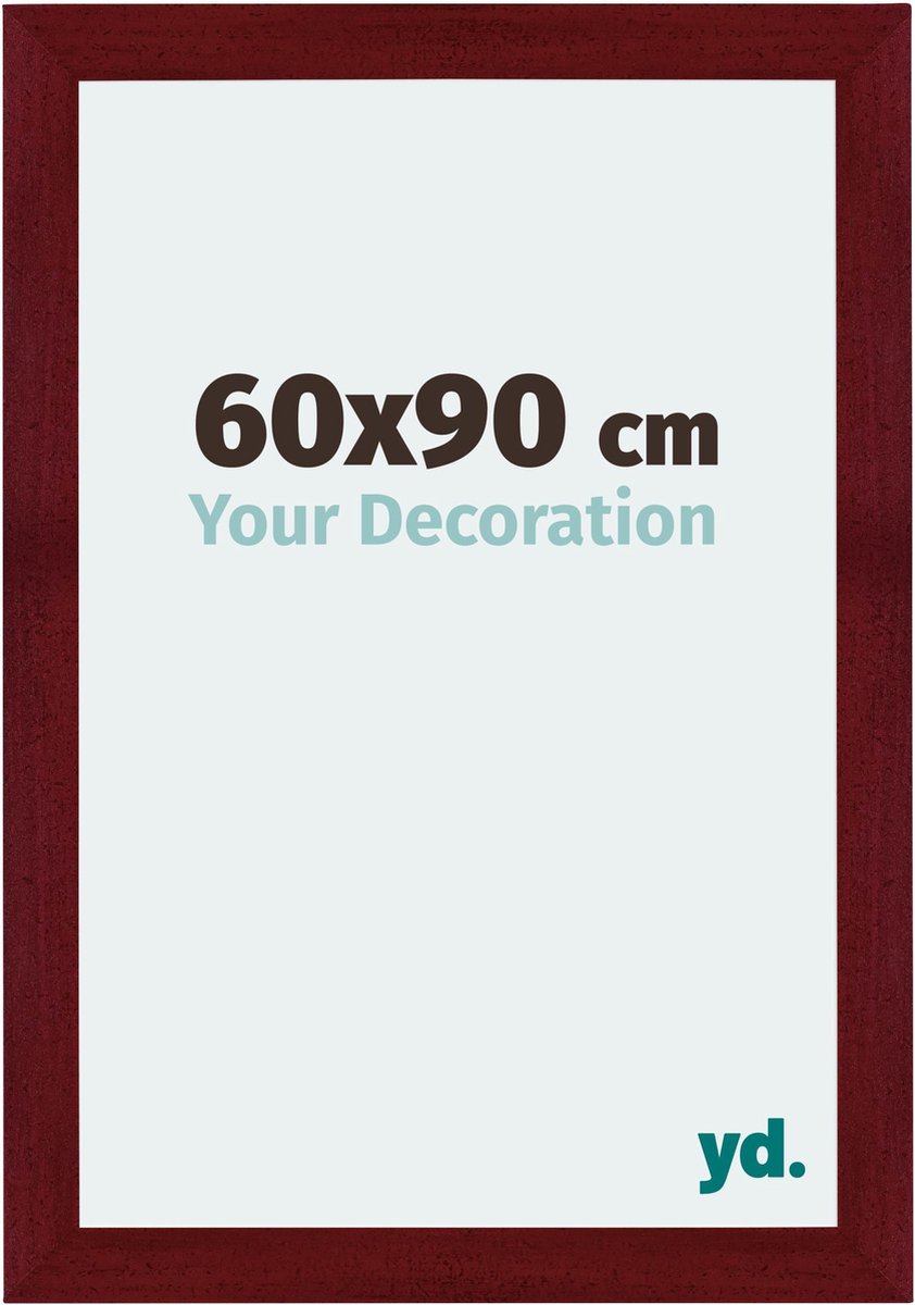 Your Decoration - Puzzellijst 60x90 cm - Wijnrood Geveegd - Puzzellijst 1500-2000 stukjes - MDF Fotolijst - Mura