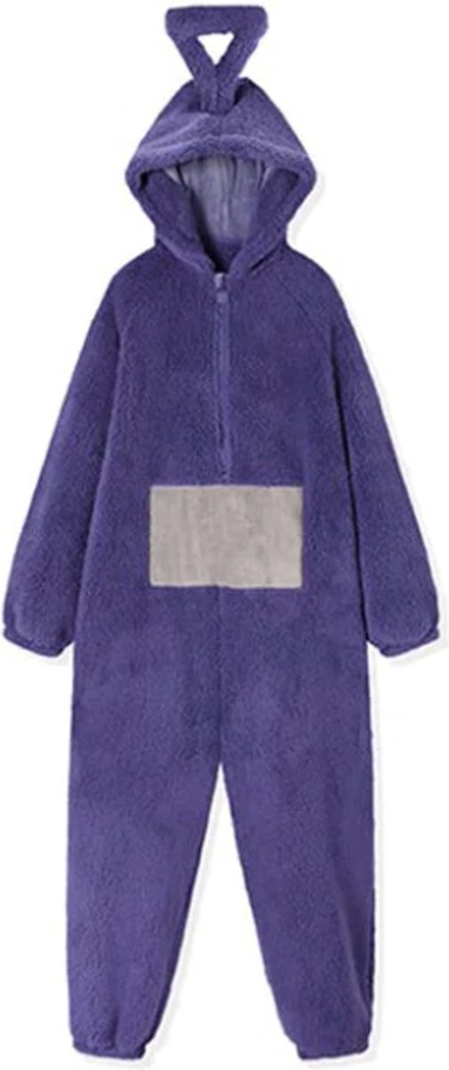 Carnavalskleding - Kostuum - Onesie - Heren - Verkleed als Teletubbies Tinky Winky - One Size 160 - 190 cm