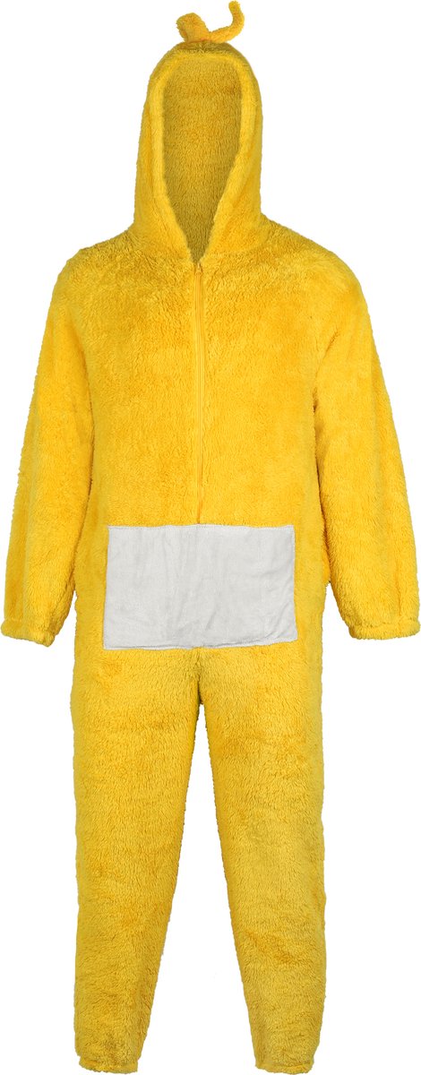 Carnavalskleding - Onesie - Kostuum - Geel - Heren - L - 171 - 185 cm - Verkleed als Teletubbies Laa-Laa