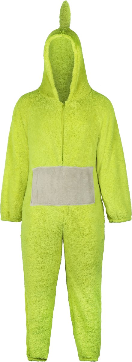 Carnavalskleding - Onesie - Kostuum - Groen - Heren - M - 156 - 170 cm - Verkleed als Teletubbies Dipsy