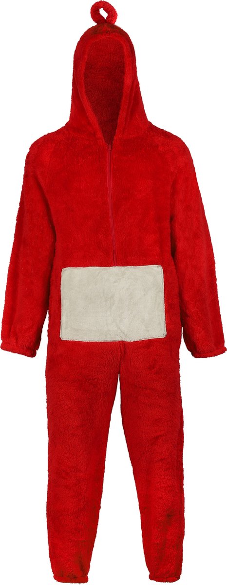 Carnavalskleding - Onesie - Kostuum - Rood - Heren - XL - 186 - 200 cm - Verkleed als Teletubbies Po