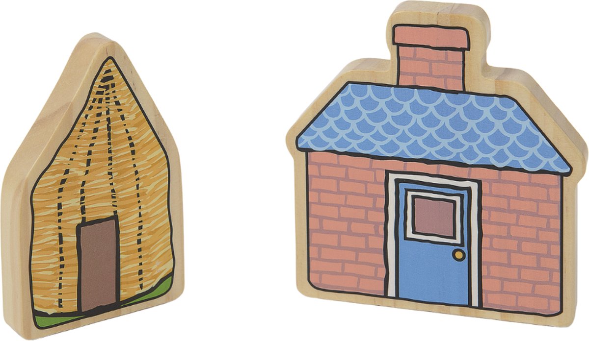 Houten speelfiguren - De drie biggetjes