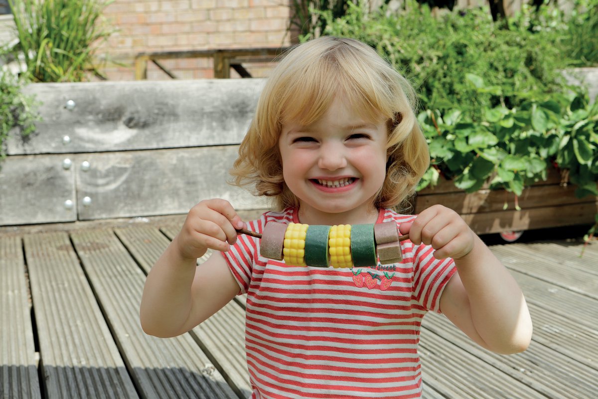   Groente en Fruit rijgen
