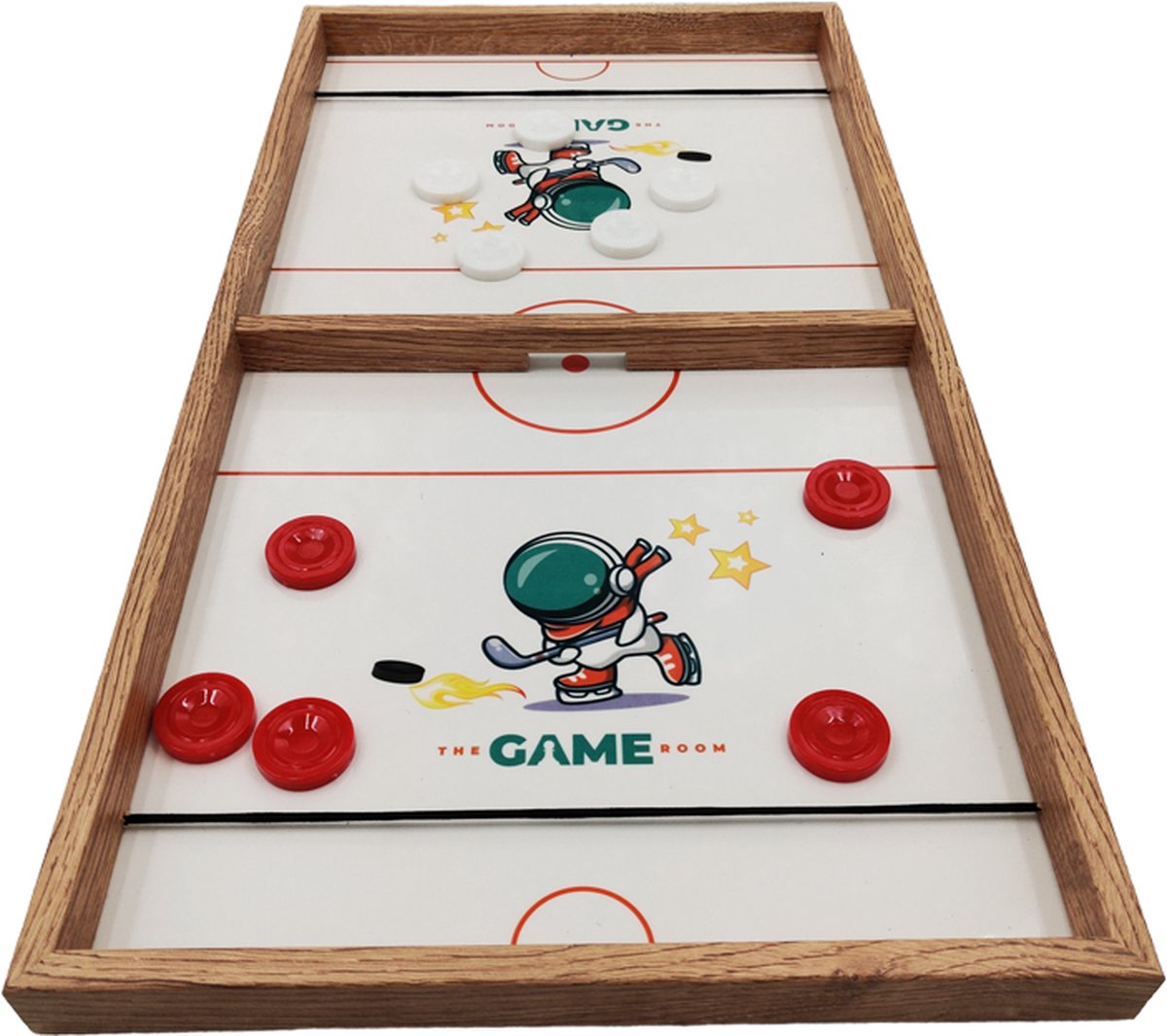 Sling Puck - The Game Room - Extra Groot XXL - Fast hockey - Sling shot spel - Luxe versie - met hoogglans speelveld voor makkelijk schuiven