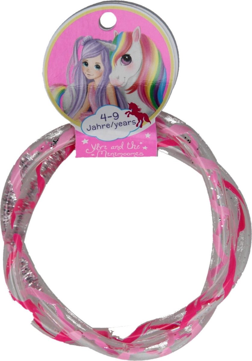 Ylvi Armband met Glittervloeistof Donkerroze/Lichtroze