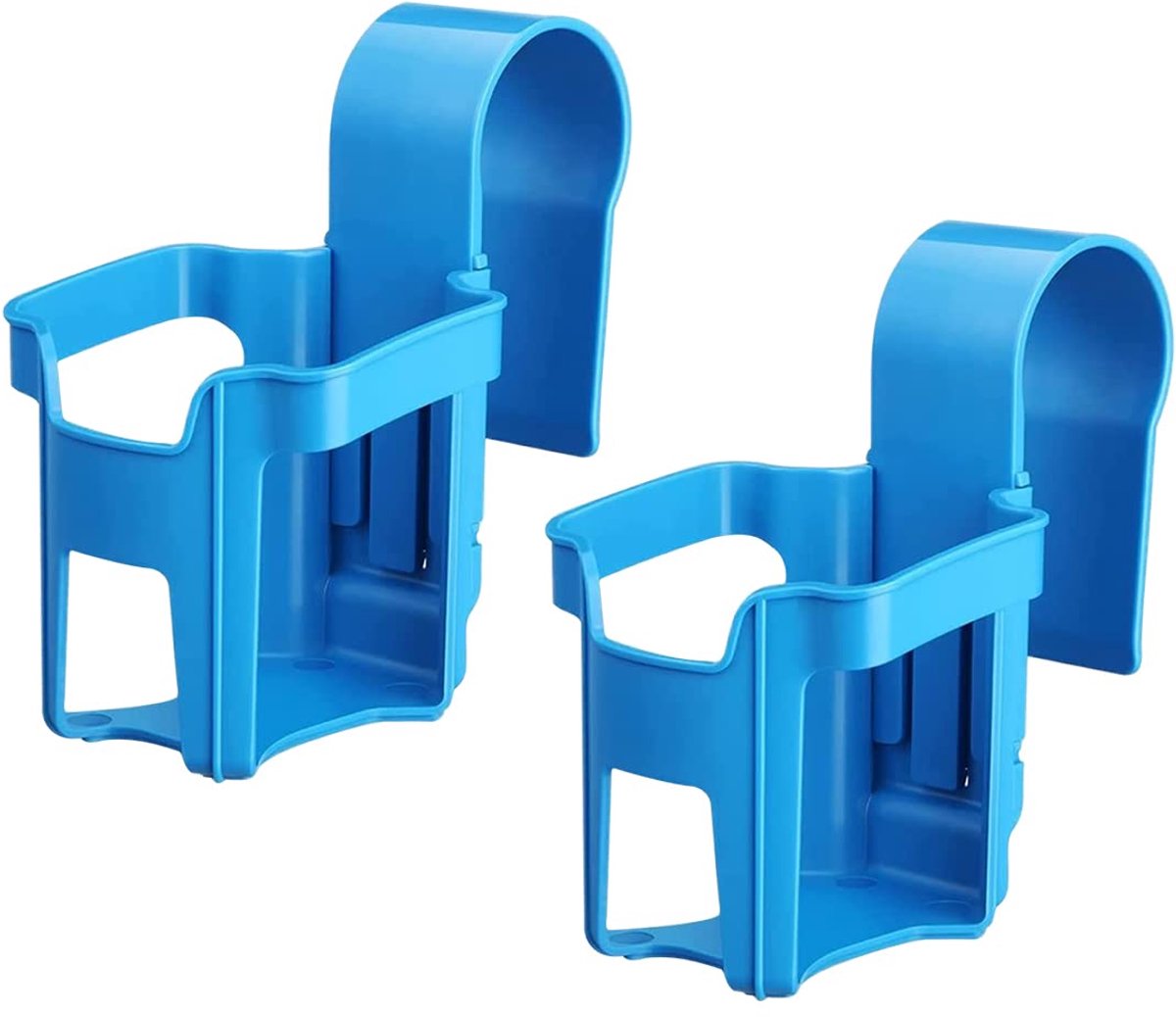 Ynkkvre - 2 stuks kunststof zwembad drankhouders - multifunctionele zwembadaccessoires - bekerhouder voor zwembad - geschikt voor de meeste zwembaden - blauw