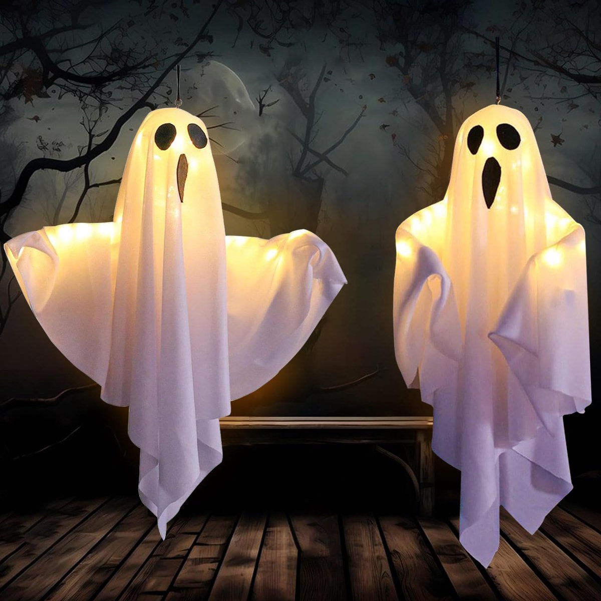 Ynkkvre - Halloween Lichtslinger Set - Snel & Eenvoudig Op Te Hangen, Cre毛er Griezelige Sfeer