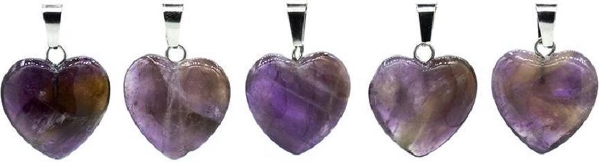 Hanger Amethist Hartvorm - per stuk