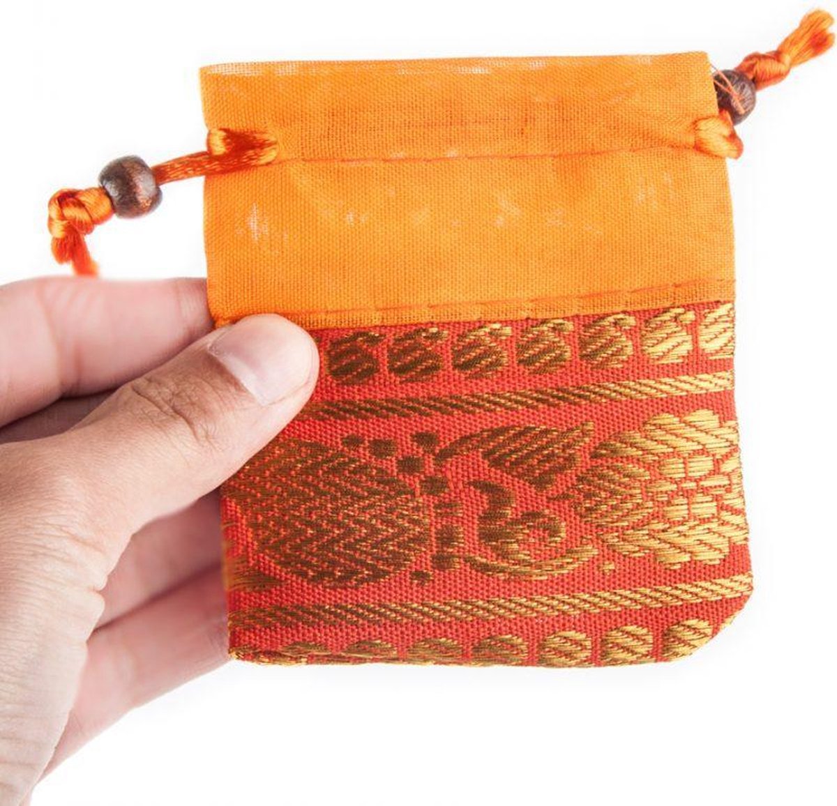 Pendeltasje brokaat vierkant - 8.5x8.5 cm Maat - S