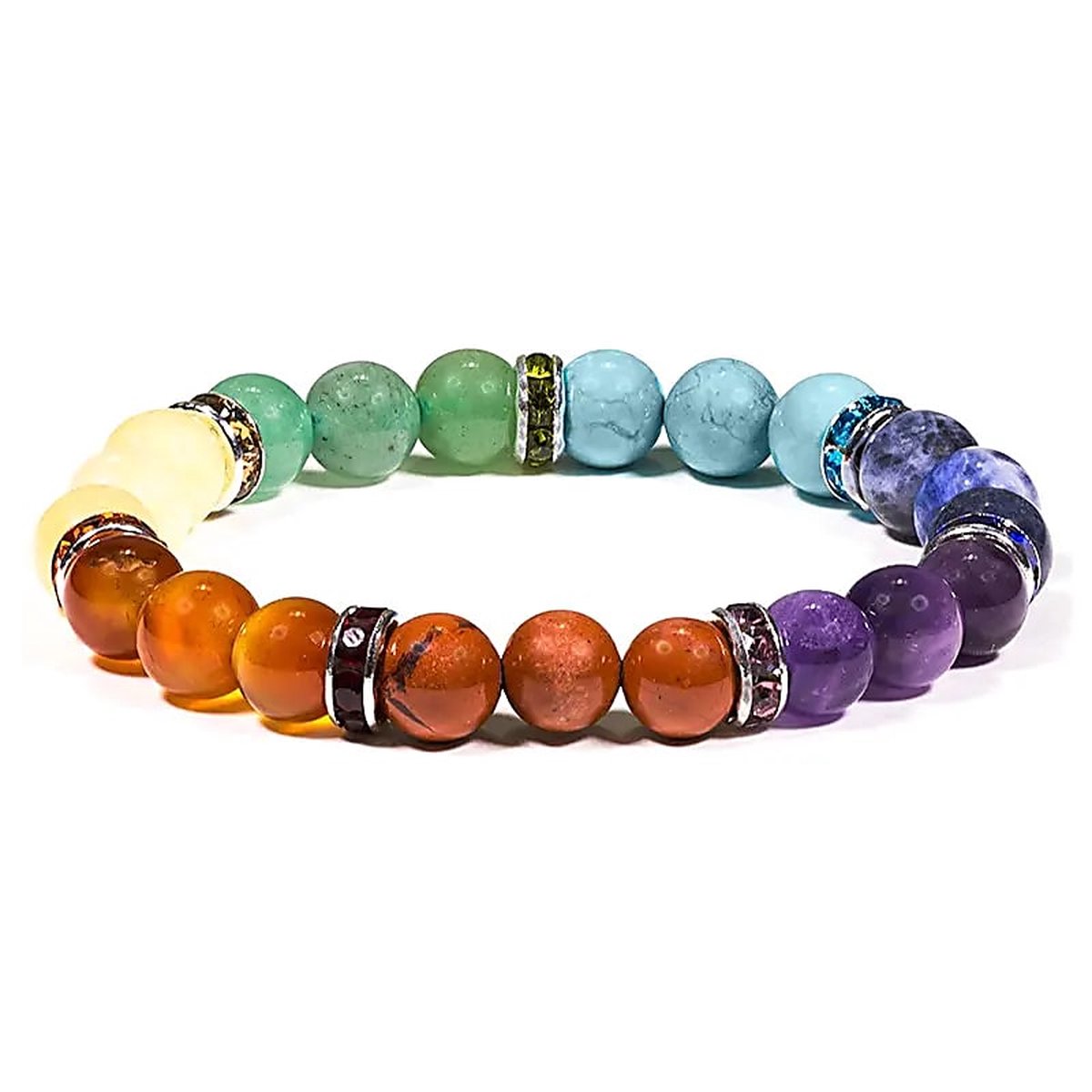 Armband 7 chakras elastisch