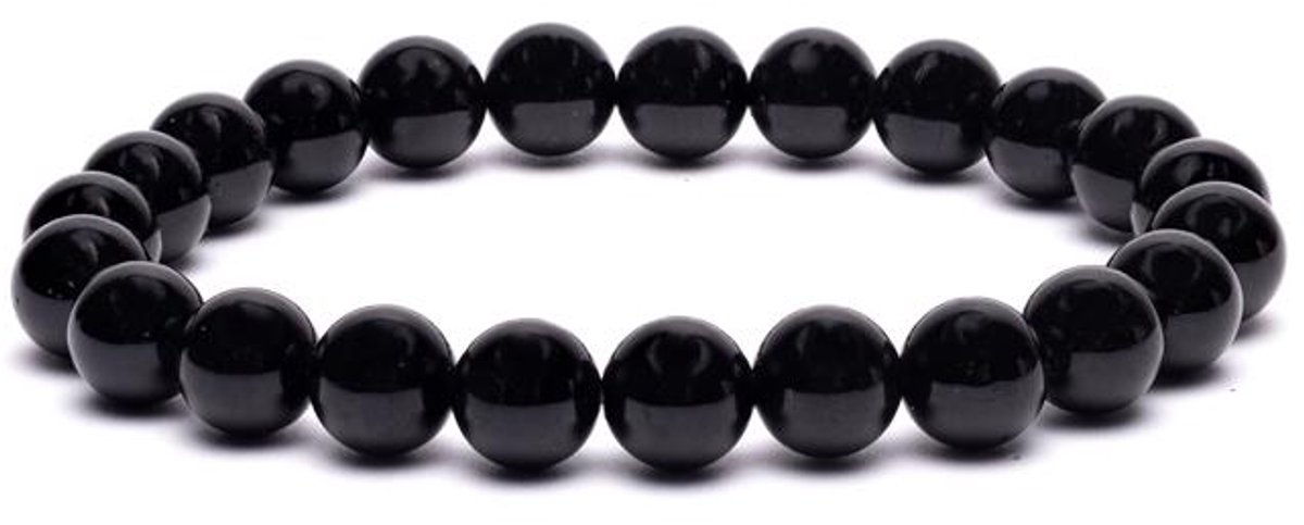 Armband elastisch zwarte toermalijn