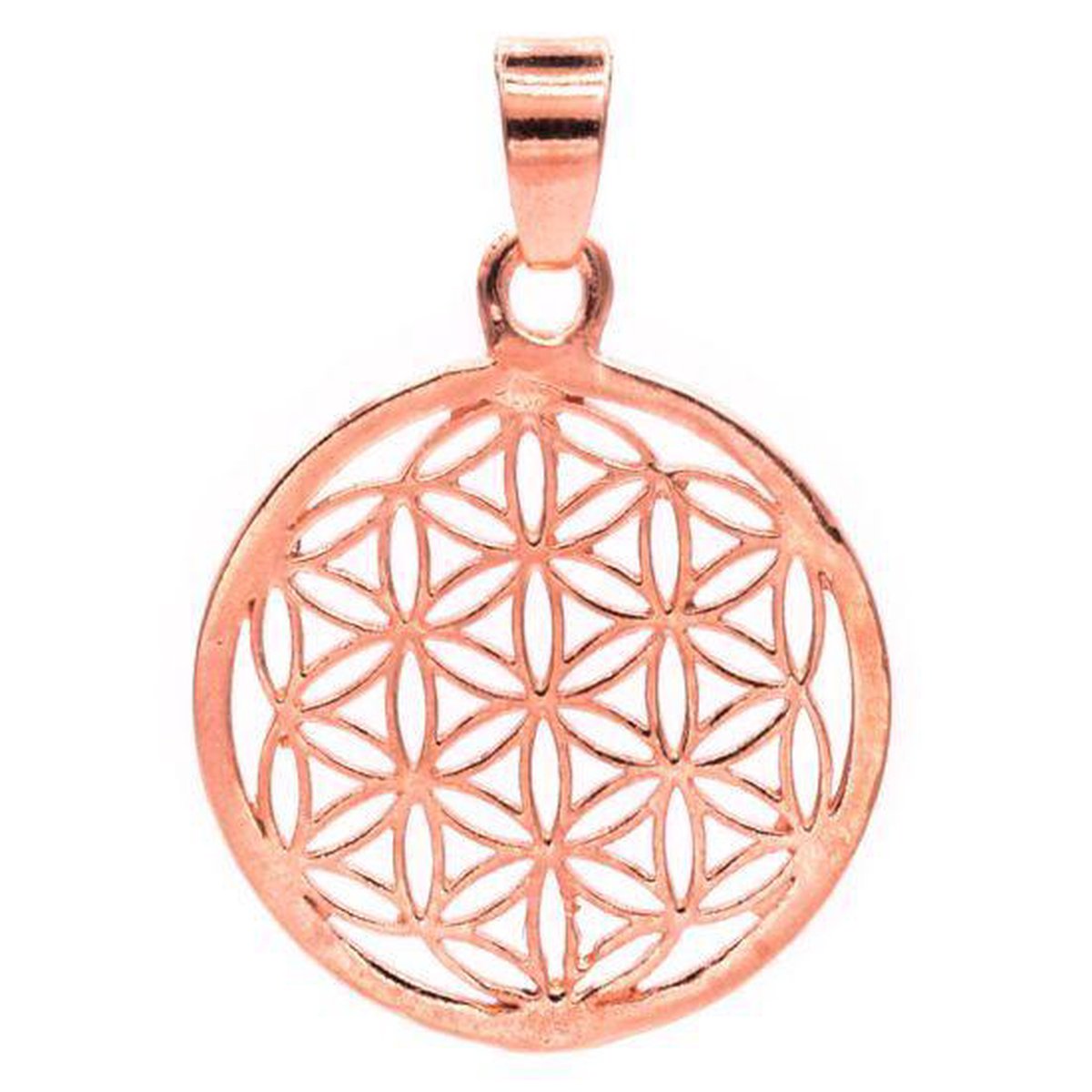   Hanger bloem des levens messing koperkleur (2.5 cm)