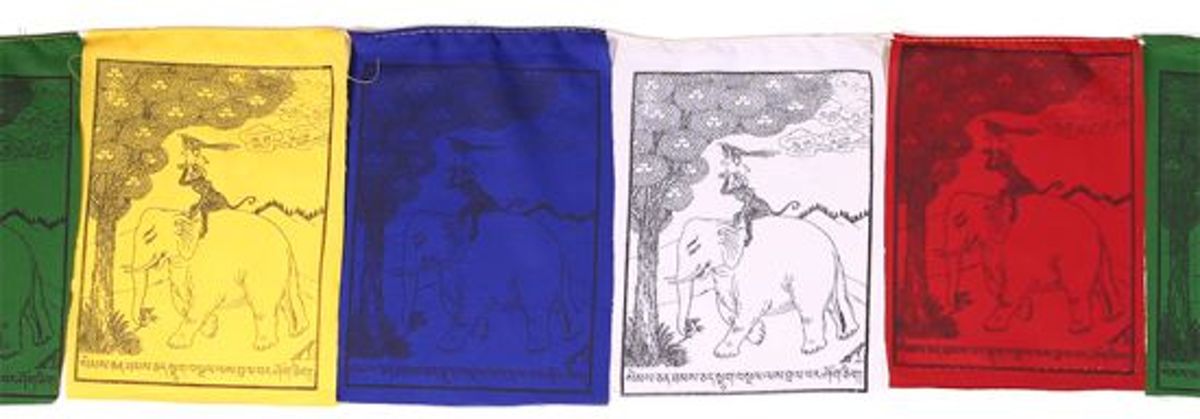 Yogi & Yogini naturals Tibetaanse Gebedsvlaggen De Vier Vrienden 35 gram 20 x 15.5 cm