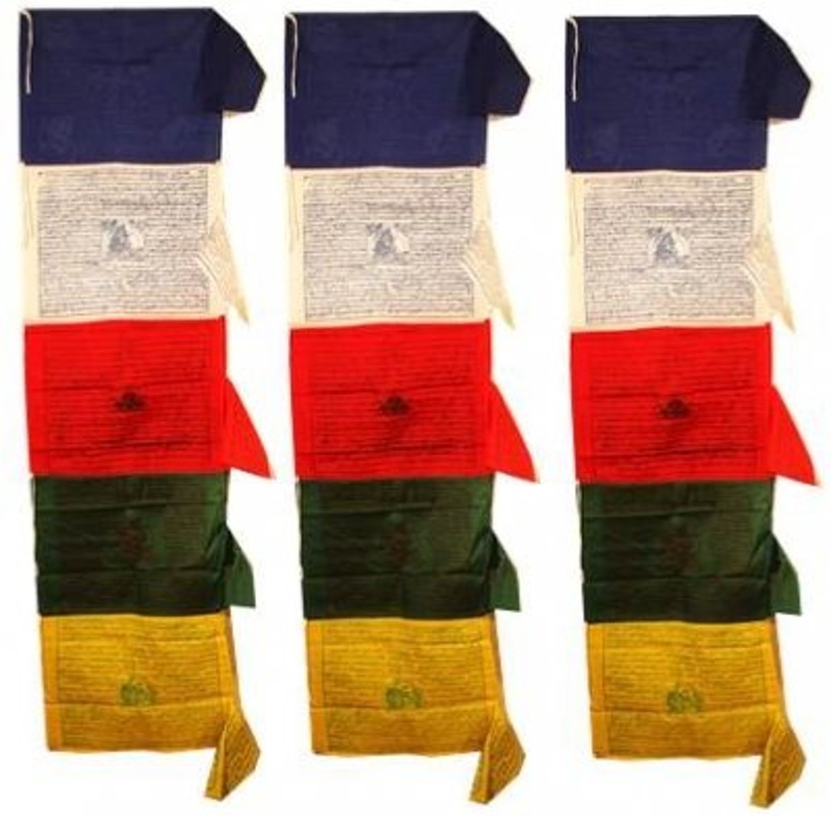 Gebedsvlag Tibetaans verticaal - 140x32 cm