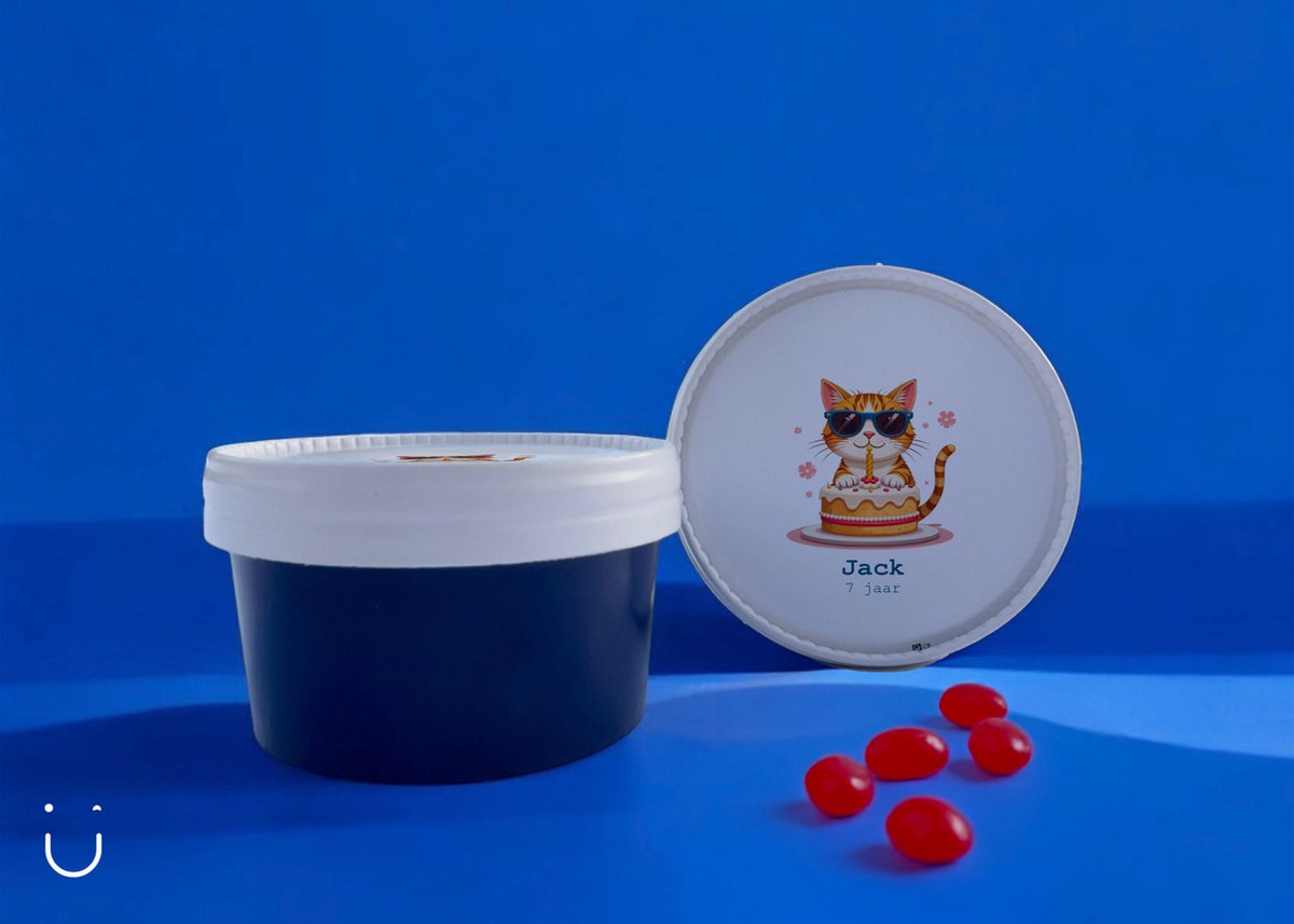 Traktatie 7 jaar Kat - Uitdeelcadeautjes - Traktaties doosjes kinderen - 10 stuks