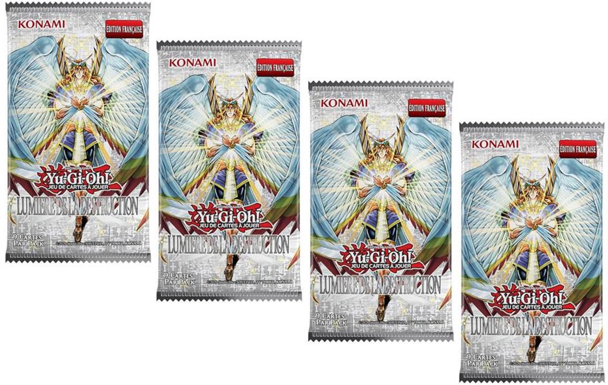 Yu-Gi-Oh!, Set van 4 Light of Destruction Speelkaarten Boosters, Veelkleurig