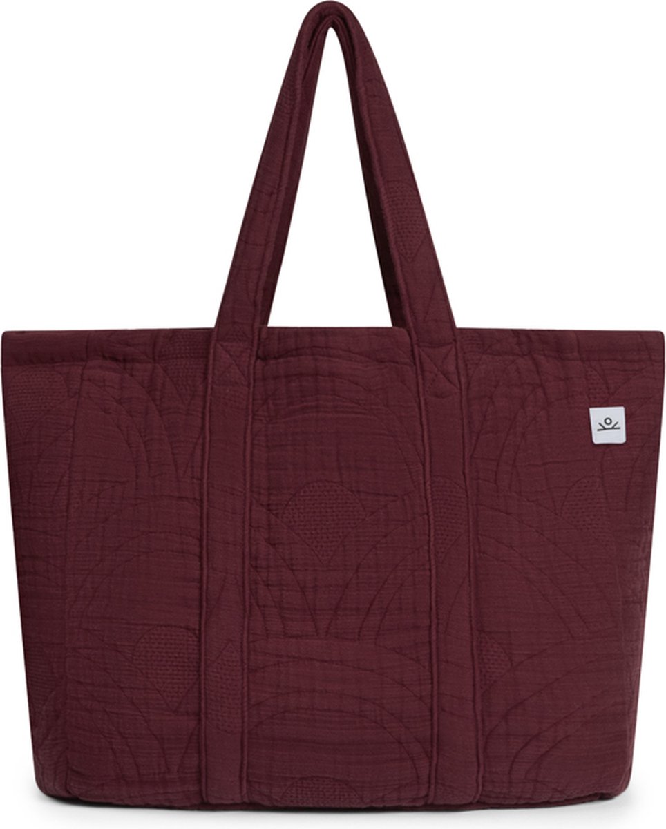 Yumeko shoppertas mousseline katoen arch bordeaux