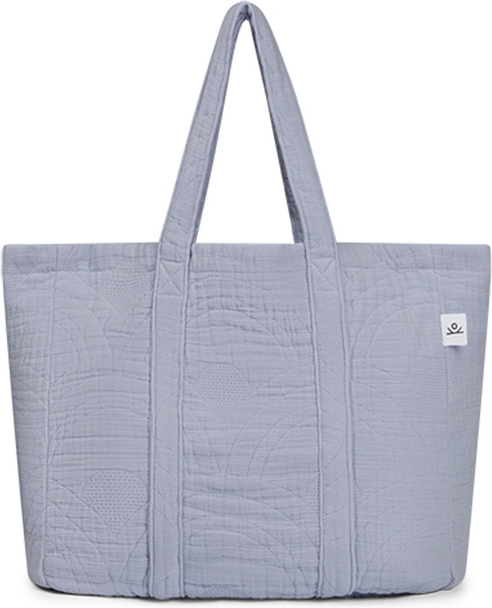 Yumeko shoppertas mousseline katoen arch lavendel blauw