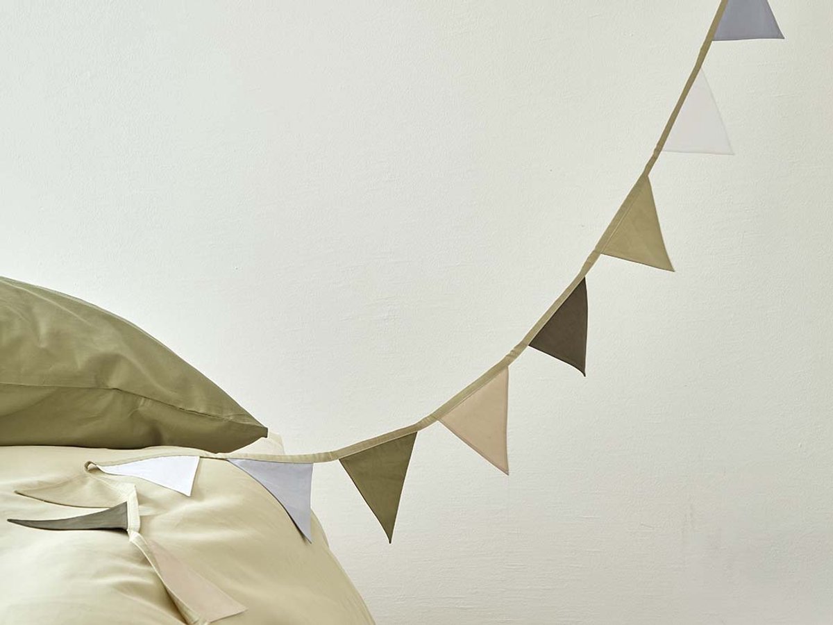 Yumeko vlaggenlijn katoen groen 3.6m