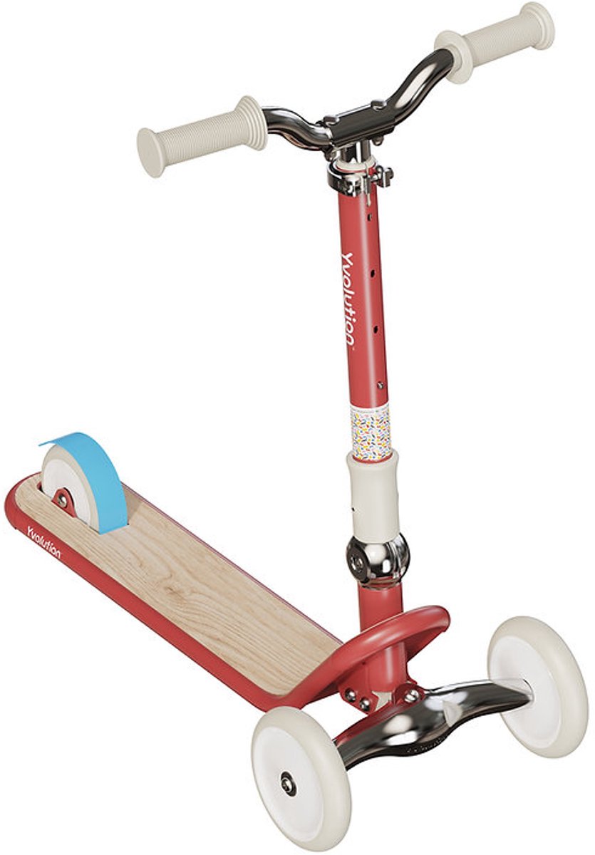 Yvolution Glider Classic Step – Rood – Driewieler – Opvouwbaar – Verstelbaar Stuur – Stabiel & Veilig - Geschikt Vanaf 3 Jaar