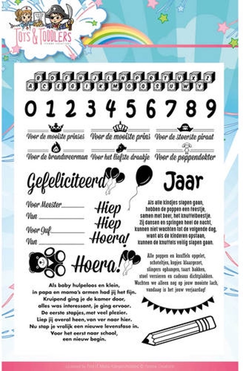 Stempel - Yvonne Creations - Tots en Toddlers - Tekst