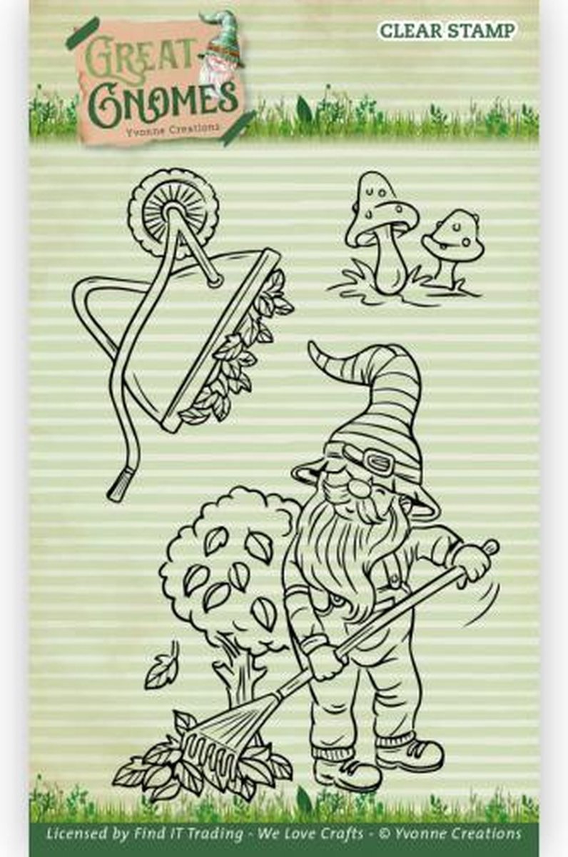 Clear Stamps - Yvonne Creations - Great Gnomes - Gardening Gnome