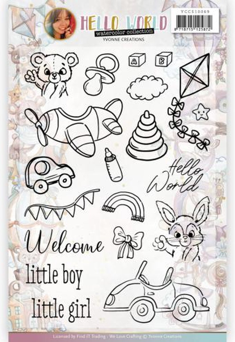 Clear Stamps - Yvonne Creations - Hello World
