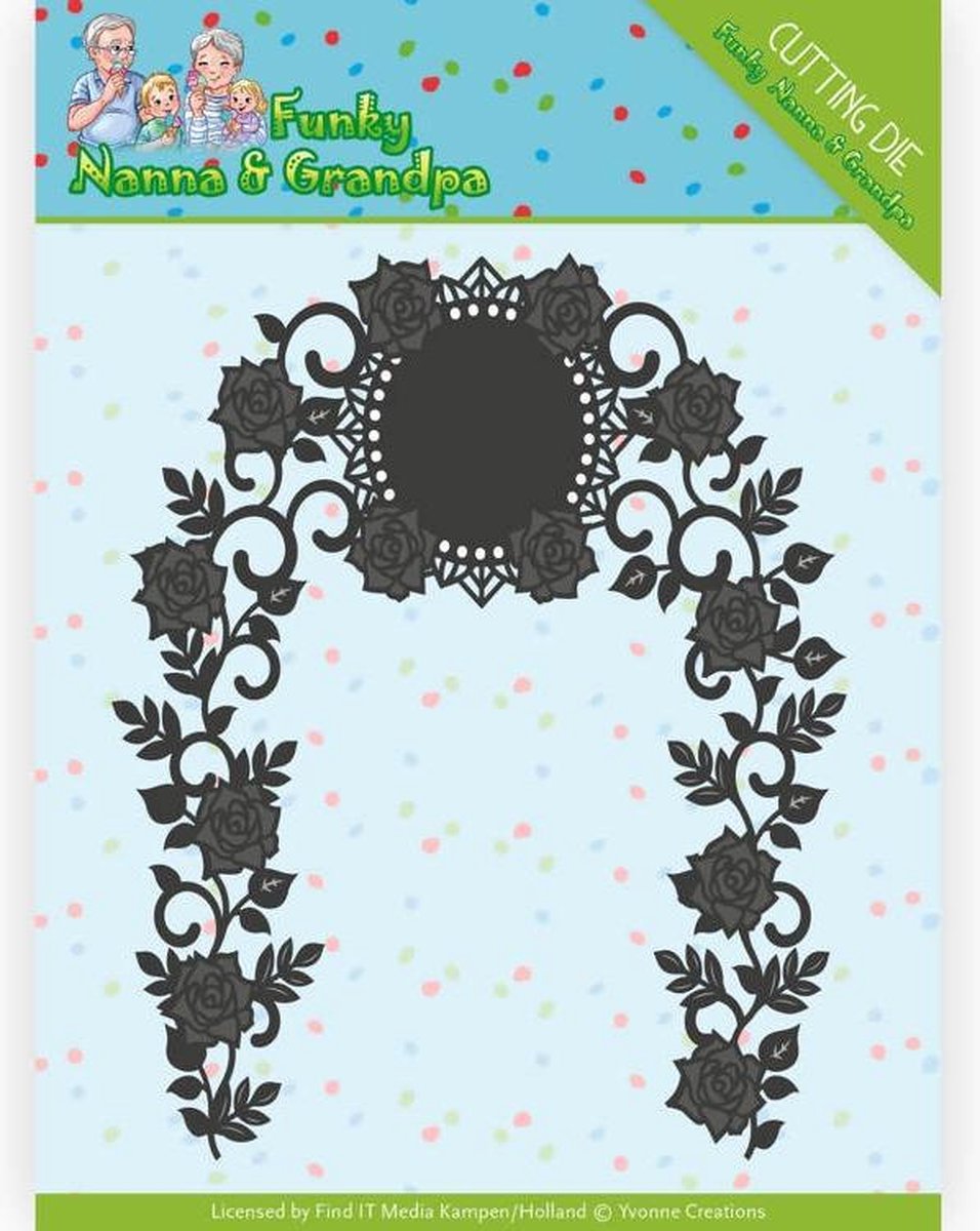 Dies - Yvonne Creations - Funky Nannas - Floral Arch - YCD10158