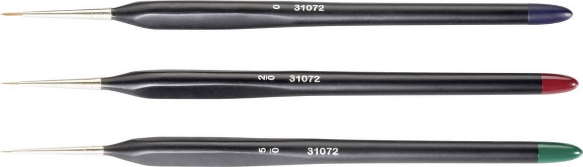 ZAHN Pinsel Modelbouwpenseel Rotmarder 3-delig