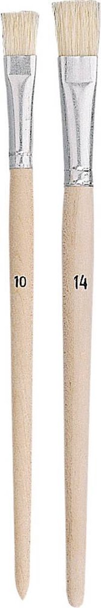 ZAHN Pinsel Penseel voor groter oppervlak Varkenshaar 10-delig