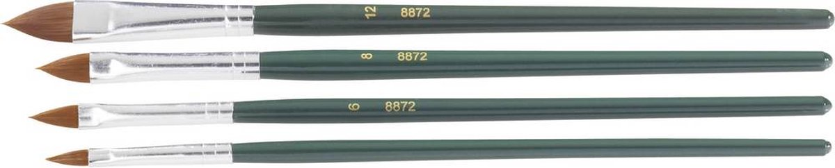 ZAHN Pinsel Penseelset voor het bijwerken Synthetisch 4-delig