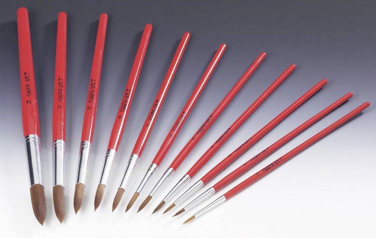 ZAHN Pinsel Rond penseel Ponex 6-delig