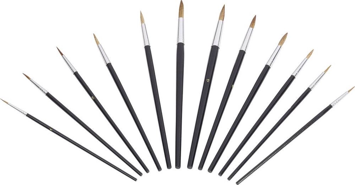 ZAHN Pinsel Water-olieverfpenseel Synthetisch 12-delig