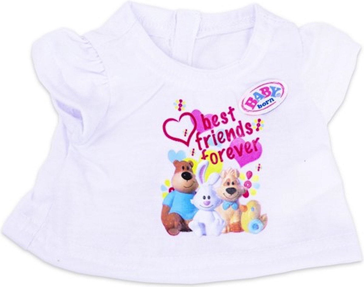 Baby Born t-shirt met opdruk Best Friends Forever