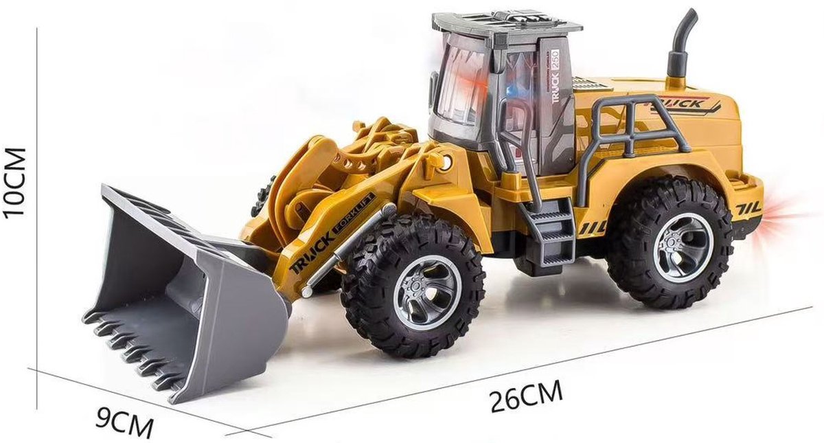 ZB-STORE RC Shovel - Bulldozer met verlichting en afstandsbediening - 1:30 schaal