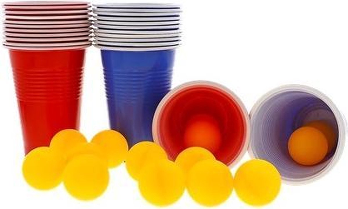 Bier pong spel - Beer pong - Party game - feest spel Beerpong set (48 Delig)