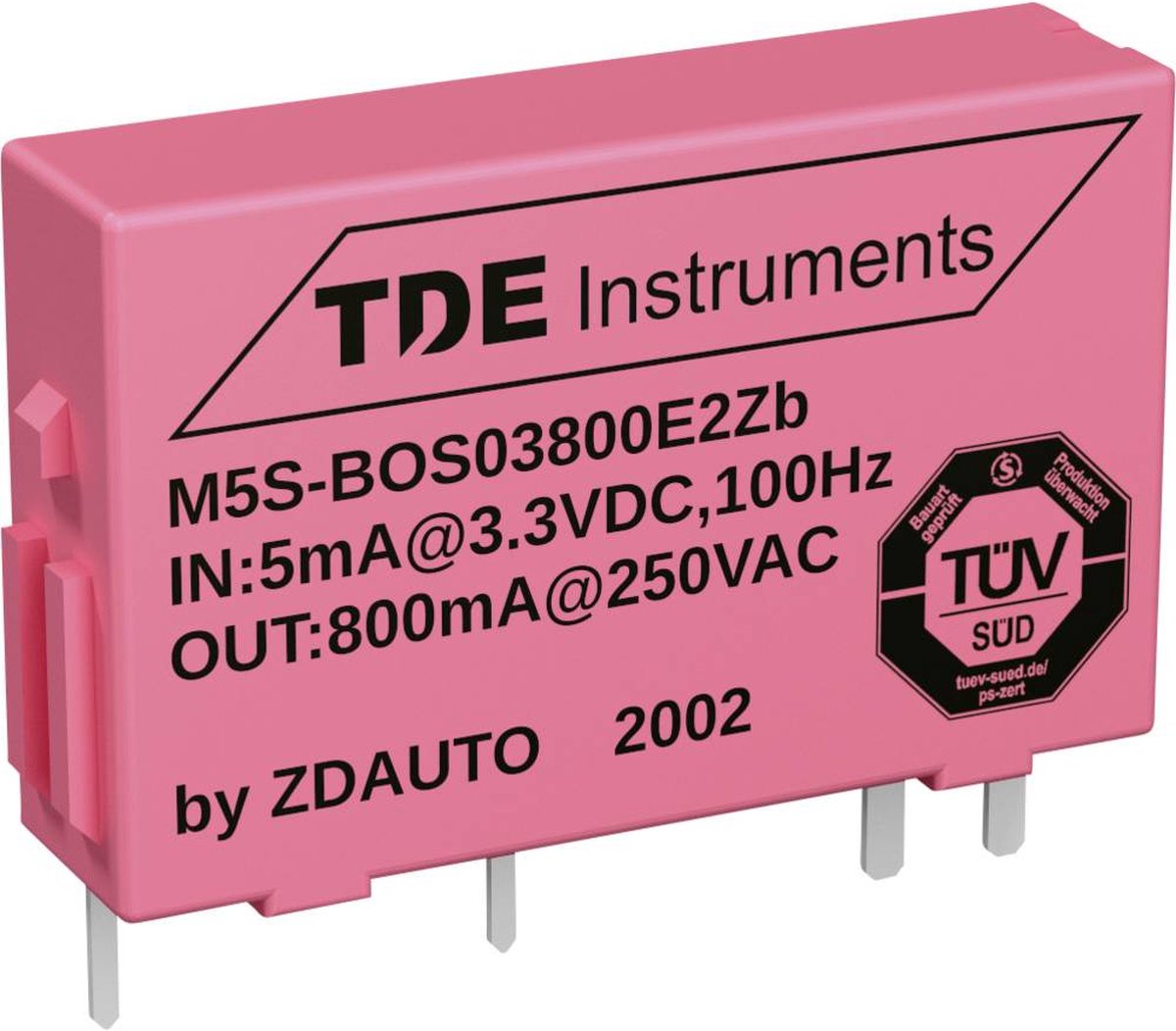 I/O module BOS03800E2Zb Spanning/stroom 3,3 V/5 mA DC, signaal 0-100 Hz intern circuit